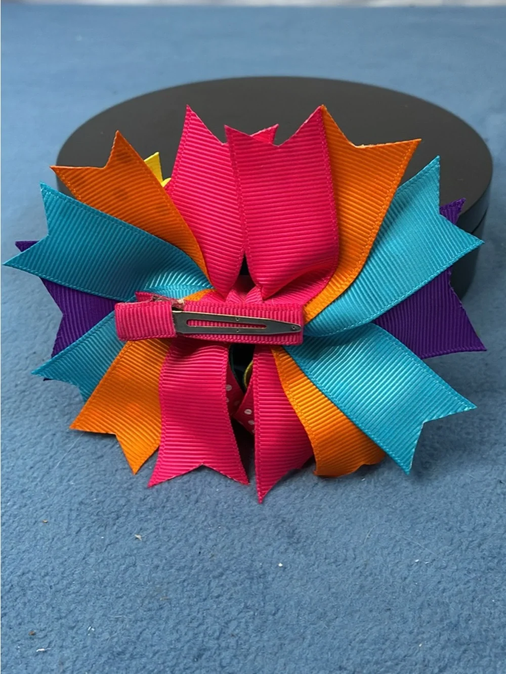 Paw Patrol Bright Multicolor Layered Ribbon Bow Clip